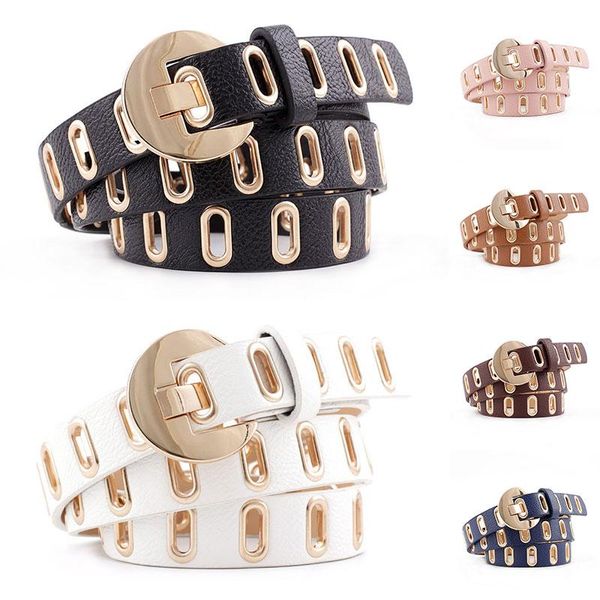 belts adjustable hole waist belt women pu leather gold grommet pin buckle waistband 108cm hollow out punk rock pants jeans, Black;brown
belts adjustable hole waist belt women pu leather gold grommet pin buckle waistband 108cm hollow out punk rock pants jeans, Black;brown