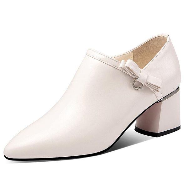 dress shoes women's genuine leather thick high heel pointed toe ol style soft comfortable pumps bowtie korean female autumn shoe, Black
dress shoes women's genuine leather thick high heel pointed toe ol style soft comfortable pumps bowtie korean female autumn shoe, Black