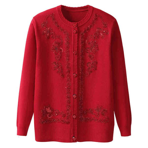 women's knits & tees autumn winter middle aged women single breasted long sleeve cardigan sweater knitted cardigans coat plus 5okq, White
women's knits & tees autumn winter middle aged women single breasted long sleeve cardigan sweater knitted cardigans coat plus 5okq, White