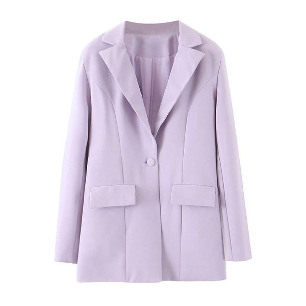 women's suits & blazers women solid chic suit long sleeve single breasted fashion purple jacket notched collar pockets casual streetwea, White;black
women's suits & blazers women solid chic suit long sleeve single breasted fashion purple jacket notched collar pockets casual streetwea, White;black