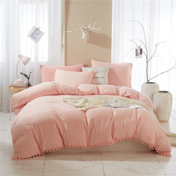 bedding sets advanced pure pink jade color 3pcs quilt cover with little ball design pillow case single twin king princess style soft oceania 
bedding sets advanced pure pink jade color 3pcs quilt cover with little ball design pillow case single twin king princess style soft oceania