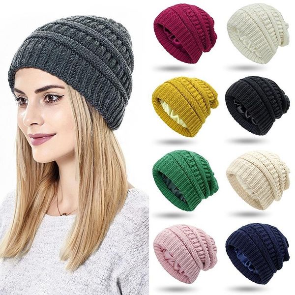 berets winter knit woolen beanie hats for women silk satin lined chunky cap soft stretch cable warm all-match slouchy sports hat, Blue;gray
berets winter knit woolen beanie hats for women silk satin lined chunky cap soft stretch cable warm all-match slouchy sports hat, Blue;gray