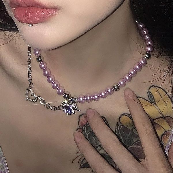 chokers korean trend purple beads choker necklace metal splicing chain for women ladies fashion hollow heart crystal party jewelry, Golden;silver
chokers korean trend purple beads choker necklace metal splicing chain for women ladies fashion hollow heart crystal party jewelry, Golden;silver