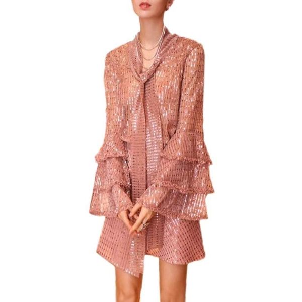 women's two piece pants nanastyle sequin lace up set suits flare sleeve ruffle blouse high waist asymmetric mini skirt autumn 2021, White
women's two piece pants nanastyle sequin lace up set suits flare sleeve ruffle blouse high waist asymmetric mini skirt autumn 2021, White