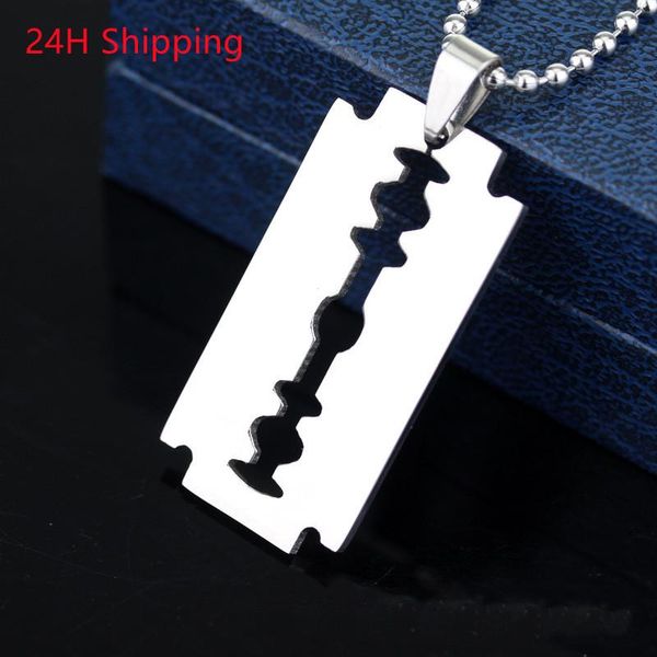 chains 2021 ins men's personality punk fashion blade necklace simple wild pendant accessories drop, Silver
chains 2021 ins men's personality punk fashion blade necklace simple wild pendant accessories drop, Silver