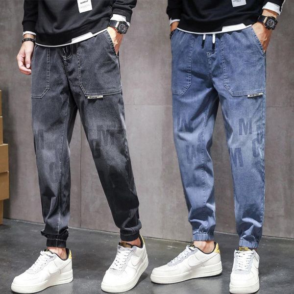 men's jeans british style spring and autumn loose legged overalls pants fashion street casual harlan capris, Blue
men's jeans british style spring and autumn loose legged overalls pants fashion street casual harlan capris, Blue