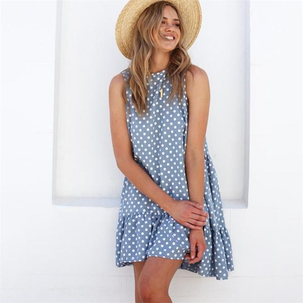 vintage polka dot print summer dress women casual loose beach boho ruffles a-line mini vestidos clothes girls 210427, Black;brown
vintage polka dot print summer dress women casual loose beach boho ruffles a-line mini vestidos clothes girls 210427, Black;brown