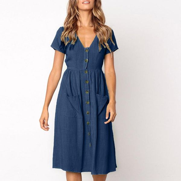 casual dresses hillsionly plus size fashion summer mini dress women's solid color short-sleeve v-neck pocket buttoned a-line, Black;gray
casual dresses hillsionly plus size fashion summer mini dress women's solid color short-sleeve v-neck pocket buttoned a-line, Black;gray