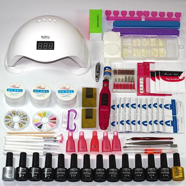 nail art kits 48w/54w/36w uv led lamp manicure set choose 12 colors gel polish base coat electric handle
nail art kits 48w/54w/36w uv led lamp manicure set choose 12 colors gel polish base coat electric handle