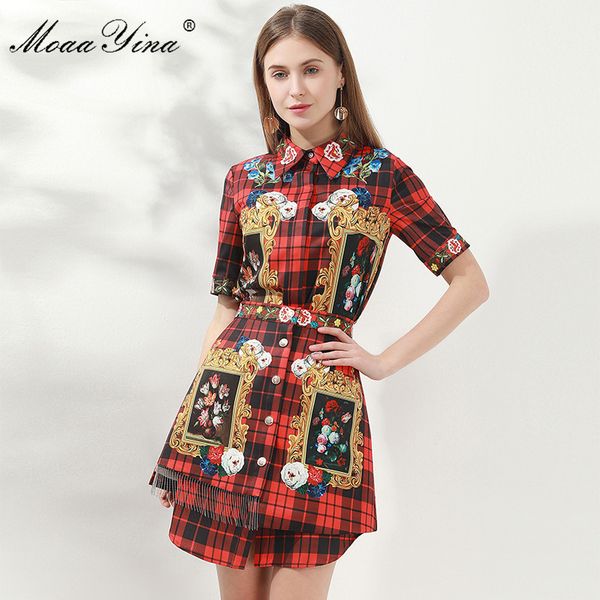 fashion designer set spring summer women short sleeve plaid floral-print shirt +tassel skirt elegant two-piece set 210524, White
fashion designer set spring summer women short sleeve plaid floral-print shirt +tassel skirt elegant two-piece set 210524, White