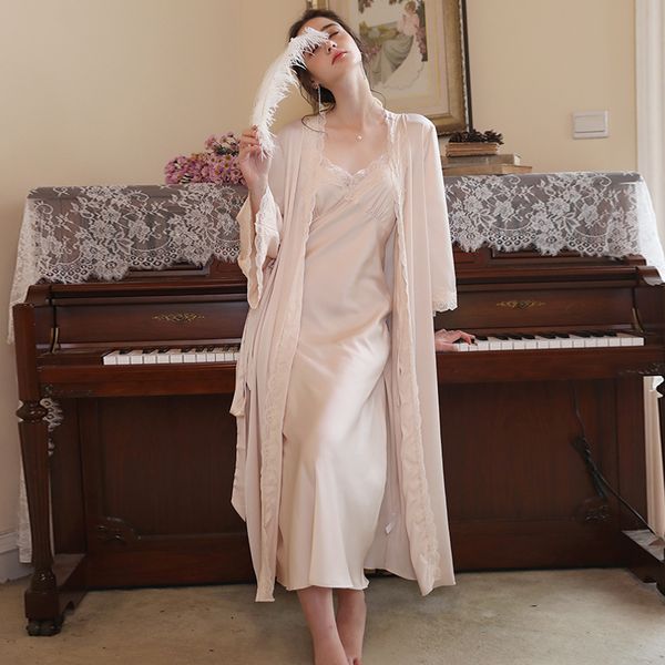 lace bridal sleepwear women robe & gown bathrobe night dress two-piece womens designer pyjamas for pregnant women femme lingerie spot goods, White
lace bridal sleepwear women robe & gown bathrobe night dress two-piece womens designer pyjamas for pregnant women femme lingerie spot goods, White