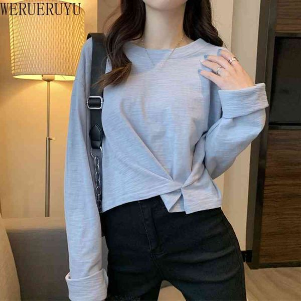werueruyu spring autumn lazy oversize women's pullover korean loose versatile bottoming shirt big sweater 210608, White;black
werueruyu spring autumn lazy oversize women's pullover korean loose versatile bottoming shirt big sweater 210608, White;black