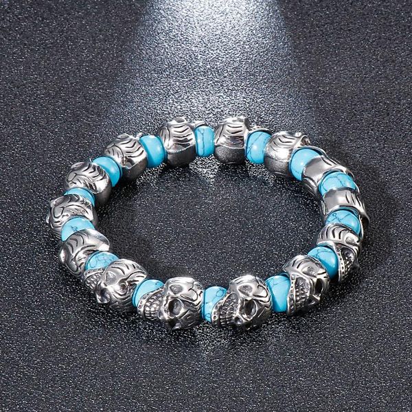 beaded, strands 2021 8mm classic skull men bracelet pave vintage turquoise stone strand for jewelry gift, Black
beaded, strands 2021 8mm classic skull men bracelet pave vintage turquoise stone strand for jewelry gift, Black
