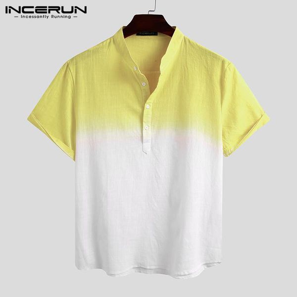 gradient shirt men 2021 cotton streetwear short sleeve stylish camisas breathable harajuku tie dye casual hombre incerun 7 men's shirts, White;black
gradient shirt men 2021 cotton streetwear short sleeve stylish camisas breathable harajuku tie dye casual hombre incerun 7 men's shirts, White;black