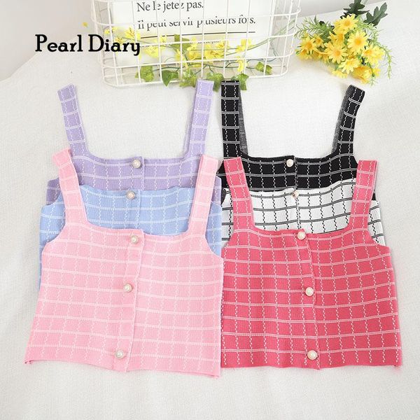 women's tanks & camis pearl diary women plaid knit buttons front summer sleeveless england style vintage crop office lady check, White
women's tanks & camis pearl diary women plaid knit buttons front summer sleeveless england style vintage crop office lady check, White