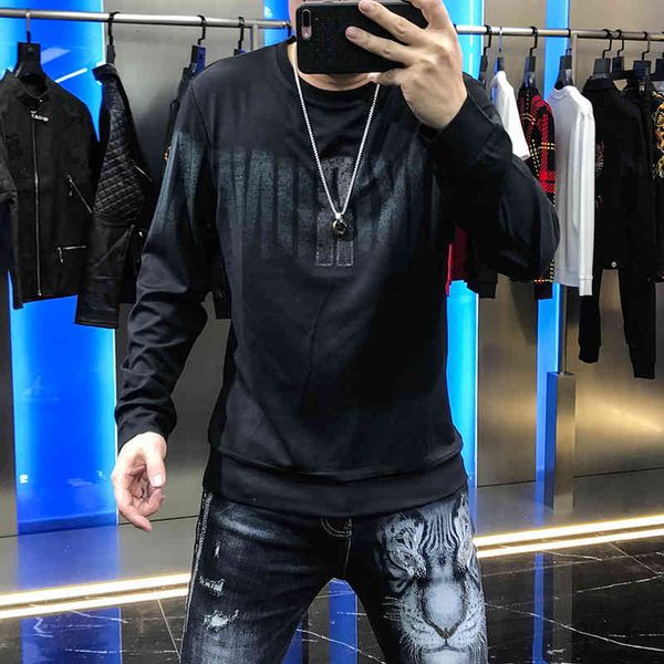 hoodies nice autumn simple monogrammed imprint around the neck extractor deep man shirt, Black
hoodies nice autumn simple monogrammed imprint around the neck extractor deep man shirt, Black