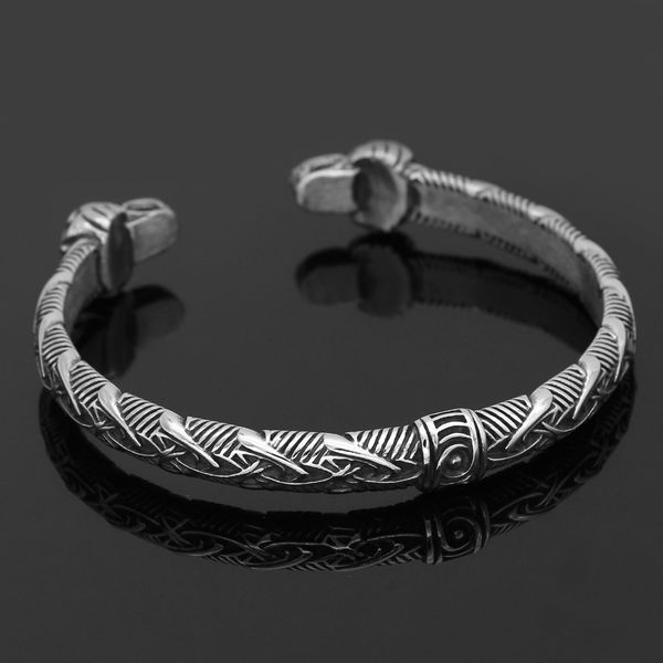 new stainless steel personalized men's bracelet viking dragon adjustable opening bracelet titanium steel hand jewelry, Silver
new stainless steel personalized men's bracelet viking dragon adjustable opening bracelet titanium steel hand jewelry, Silver
