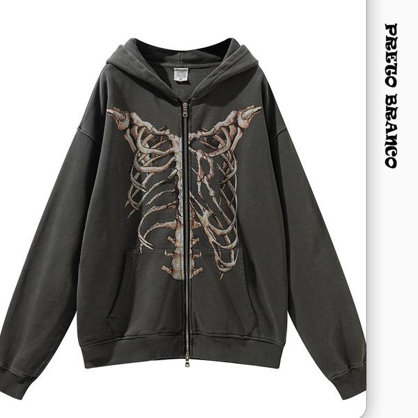 men's jackets 2021 autumn double zipper skull printed sweater european and american high street fashion hoodie corak skeleton with hat, Black;brown
men's jackets 2021 autumn double zipper skull printed sweater european and american high street fashion hoodie corak skeleton with hat, Black;brown