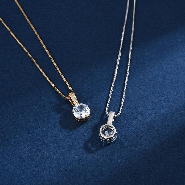 chains 925 sterling silver simple round zircon necklace shiny exquisite pendant birthday gift fashion wedding party jewelry for girls
chains 925 sterling silver simple round zircon necklace shiny exquisite pendant birthday gift fashion wedding party jewelry for girls