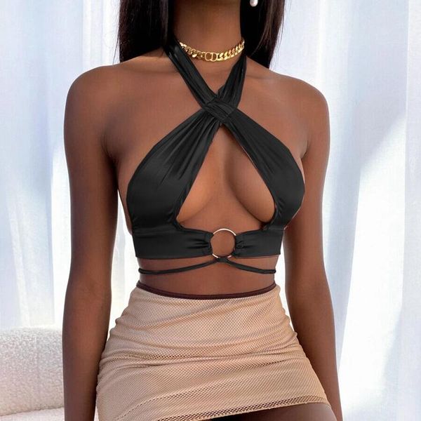 women's tanks & camis club hollow out bandage halter women sleevelss slim fit cropped cami summer backless tank vest streetwear 202, White
women's tanks & camis club hollow out bandage halter women sleevelss slim fit cropped cami summer backless tank vest streetwear 202, White
