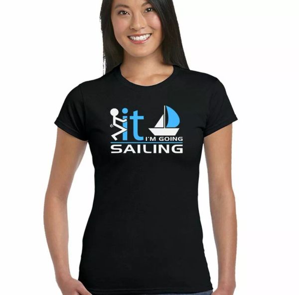 i go sailing womens funny t-shirt boat dinghy yacht hat boots jacket gift, White;black
i go sailing womens funny t-shirt boat dinghy yacht hat boots jacket gift, White;black