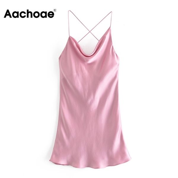 aachoae summer women pink satin spaghetti strap dress beach party v-neck sundress female fashion mini a line dresses 210413, Black;gray
aachoae summer women pink satin spaghetti strap dress beach party v-neck sundress female fashion mini a line dresses 210413, Black;gray