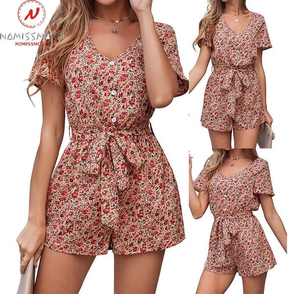 women's jumpsuits & rompers fashion women summer playsuits for streetwear single-breasted design belt decor mid waist v-neck short slee, Black;white
women's jumpsuits & rompers fashion women summer playsuits for streetwear single-breasted design belt decor mid waist v-neck short slee, Black;white
