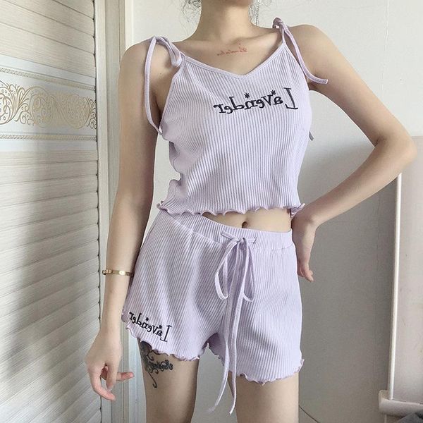 women's tracksuits 2021 style ins internet celebrity summer letter embroidered wooden ear edge navel suspender shorts suit, Gray
women's tracksuits 2021 style ins internet celebrity summer letter embroidered wooden ear edge navel suspender shorts suit, Gray