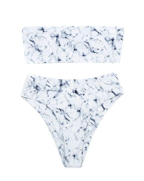 women's swimwear innovation ink marble print bikini high waist bathing suit women reversible swimsuit beachwear 2021 bikinis set, White;black
women's swimwear innovation ink marble print bikini high waist bathing suit women reversible swimsuit beachwear 2021 bikinis set, White;black