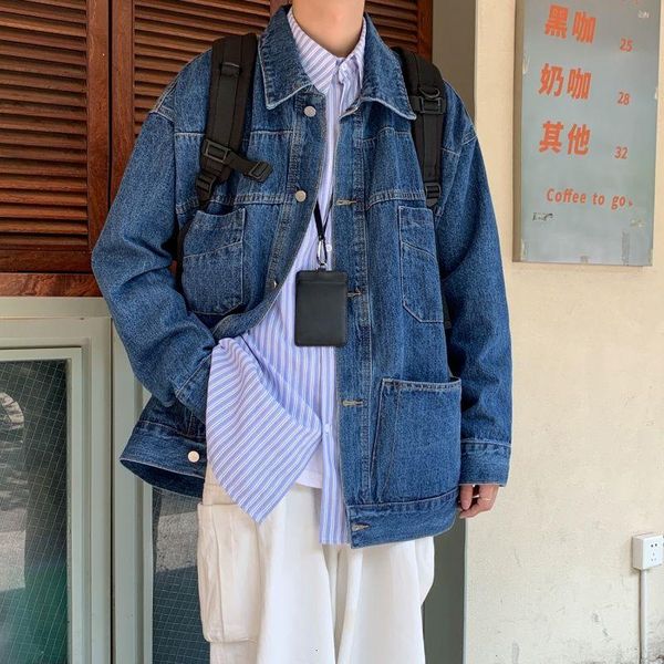 spring korean blue denim jacket men's fashion casual pocket jackets mens streetwear loose hip-hop bomber men m-2xl, Black;brown
spring korean blue denim jacket men's fashion casual pocket jackets mens streetwear loose hip-hop bomber men m-2xl, Black;brown