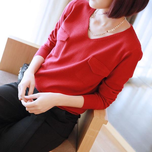 women's sweaters -xxl large size -coming autumn winter knitted pullovers shirt long sleeve short korean solid sweater with pocket, White;black
women's sweaters -xxl large size -coming autumn winter knitted pullovers shirt long sleeve short korean solid sweater with pocket, White;black