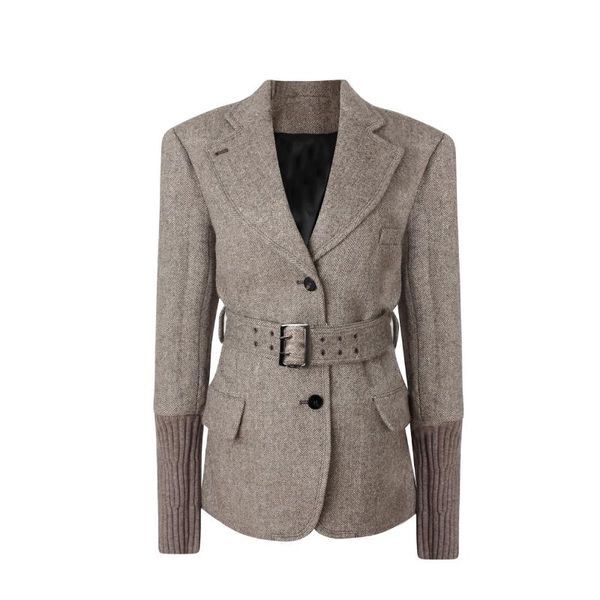 women's suits & blazers 2021 winter suit women fashion casual sleeves stitching belt collar single-breasted long-sleeved wool jacket, White;black
women's suits & blazers 2021 winter suit women fashion casual sleeves stitching belt collar single-breasted long-sleeved wool jacket, White;black
