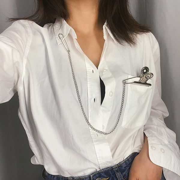 pins, brooches amorcome punk silver color tassel pin clip chain brooch for men women hip hop long metal chest suit shirt jewelry, Gray
pins, brooches amorcome punk silver color tassel pin clip chain brooch for men women hip hop long metal chest suit shirt jewelry, Gray