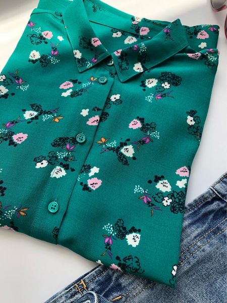 women's blouses & shirts 100% viscose autumn shirt women green forest print three quarter sleeve ladies and casual with buttons, White
women's blouses & shirts 100% viscose autumn shirt women green forest print three quarter sleeve ladies and casual with buttons, White