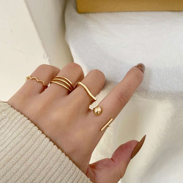 japanese and korean fashion simple geometric wave four piece set personalized ring net red hand ornament women's 2716, Black
japanese and korean fashion simple geometric wave four piece set personalized ring net red hand ornament women's 2716, Black