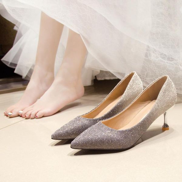 women's shoes spring and autumn 2021 fashion all-match sequin pointed toe single high heels female stiletto wedding shoes. dress, Black
women's shoes spring and autumn 2021 fashion all-match sequin pointed toe single high heels female stiletto wedding shoes. dress, Black