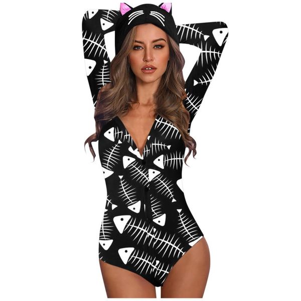 #b11 hooded female bodysuit cute cat print long sleeve women backless body woman with ears jumpsuit bodies mujer women's jumpsuits & ro, Black;white
#b11 hooded female bodysuit cute cat print long sleeve women backless body woman with ears jumpsuit bodies mujer women's jumpsuits & ro, Black;white