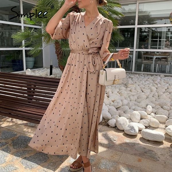 simplee polka dot women wrap dress elegant puff sleeve a line v neck sash party dress wrap work wear streetwear retro maxi dress, Black;gray
simplee polka dot women wrap dress elegant puff sleeve a line v neck sash party dress wrap work wear streetwear retro maxi dress, Black;gray
