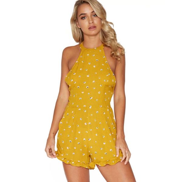 women's jumpsuits & rompers women playsuit printed halter neck sleeveless ruffle backless beach party jumpsuit romper yellow, Black;white
women's jumpsuits & rompers women playsuit printed halter neck sleeveless ruffle backless beach party jumpsuit romper yellow, Black;white