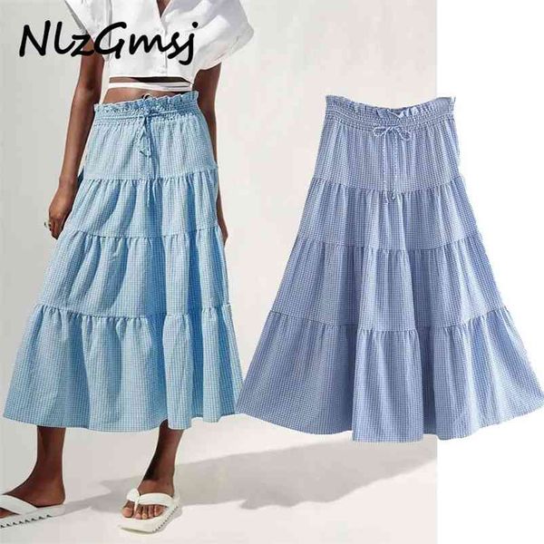 women skirt high-waisted plaid s woman blue long summer casual ruffle ruched beach 05 210628, Black
women skirt high-waisted plaid s woman blue long summer casual ruffle ruched beach 05 210628, Black