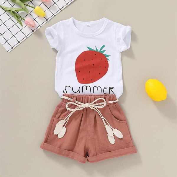 clothing sets toddler floral letter t shirt +belt cute shorts outfits set strawberry fruit printing kids baby girls 2pc 618, White
clothing sets toddler floral letter t shirt +belt cute shorts outfits set strawberry fruit printing kids baby girls 2pc 618, White
