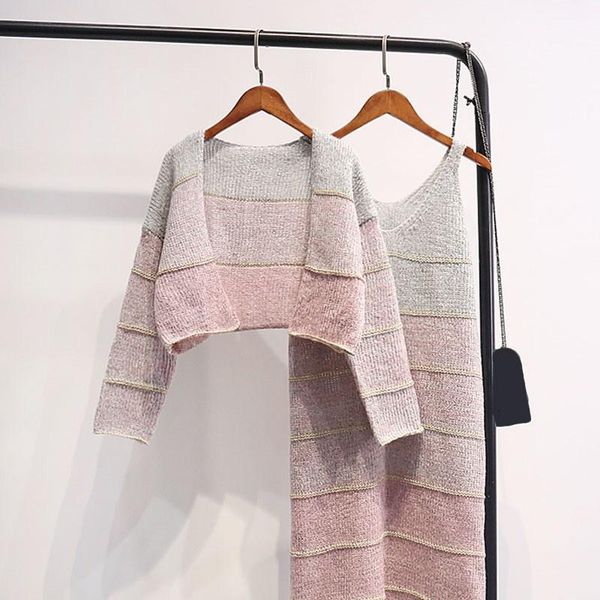 women's two piece pants 2021 autumn winter woman suits knitting sets color block long sleeve sweater and slim midi dress 2 outfits, White
women's two piece pants 2021 autumn winter woman suits knitting sets color block long sleeve sweater and slim midi dress 2 outfits, White