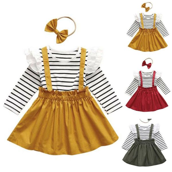 clothing sets children toddler outfits 3pcs girls long sleeve suspender skirt headband, White
clothing sets children toddler outfits 3pcs girls long sleeve suspender skirt headband, White