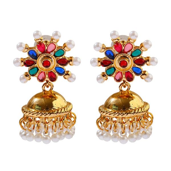 ethnic boho women's crystal flower indian dangle earrings bijoux classic vintage gold color pearls earrings wedding jewelry, Silver
ethnic boho women's crystal flower indian dangle earrings bijoux classic vintage gold color pearls earrings wedding jewelry, Silver