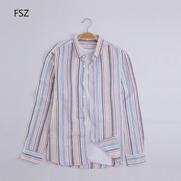 men's casual shirts cotton striped shirt for menturn-down collar long sleeve stia linen male hawaii vintage breathable clothes, White;black
men's casual shirts cotton striped shirt for menturn-down collar long sleeve stia linen male hawaii vintage breathable clothes, White;black