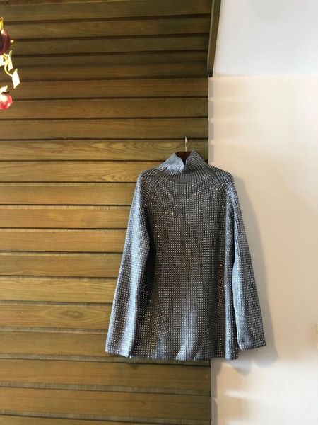 women's sweaters ladies 2021 fashion long sleeve casual flash diamond turtleneck chunky pullover 1109, White;black
women's sweaters ladies 2021 fashion long sleeve casual flash diamond turtleneck chunky pullover 1109, White;black