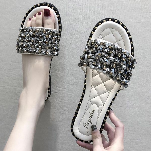 slippers simple network red lazy ladies wear 2021 spring summer fashion sequins flat drag sandals and, Black
slippers simple network red lazy ladies wear 2021 spring summer fashion sequins flat drag sandals and, Black