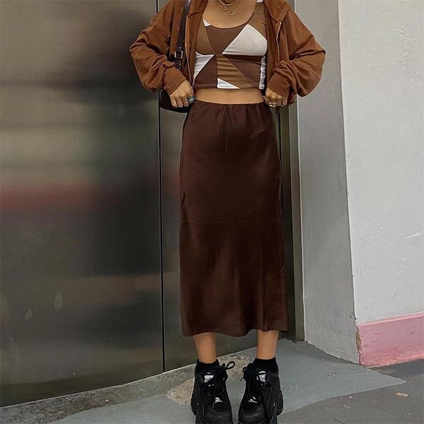 skirts 2021 vintage brown split high waist long women 2000s aesthetic bottoms girls skirt y2k mid-calf straight, Black
skirts 2021 vintage brown split high waist long women 2000s aesthetic bottoms girls skirt y2k mid-calf straight, Black