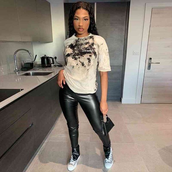 womens autumn and winter style slim beautiful legs lower side opening casual pu leather pants ladies temperament outer wear, Black;white
womens autumn and winter style slim beautiful legs lower side opening casual pu leather pants ladies temperament outer wear, Black;white