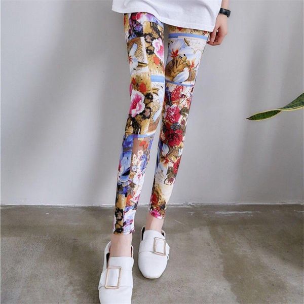 women's leggings chsdcsi pencil pants women flower printed fitness fashion high elastic polyester lady trousers, Black
women's leggings chsdcsi pencil pants women flower printed fitness fashion high elastic polyester lady trousers, Black